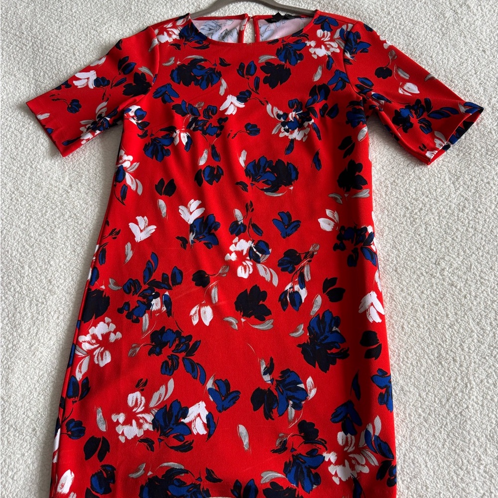 Banana Republic Floral Red Dress